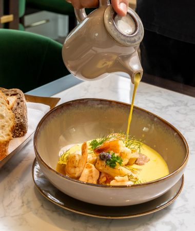 A gourmet dish in a restaurant at Vida Creek Beach